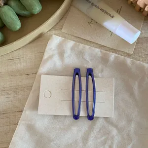 Koreanischer Stil transparente bunte Tropfen-Haarspangen, minimalistisch für Pony und Styling.