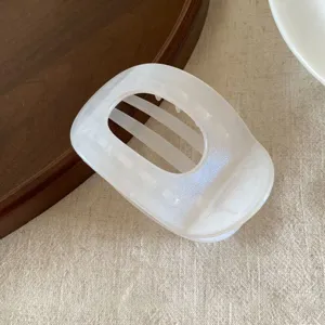Translucent pearlescent oval hair claw clip minimalist elegant hair accessory for women