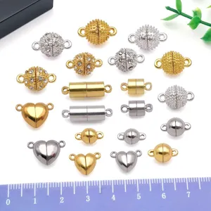 Alloy magnetic clasps set for DIY jewelry making, bracelet and necklace accessories.