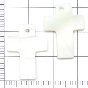 Weisser naturperlmutt kreuz anhanger diy schmuckzubehor halskette armband perle charm teil