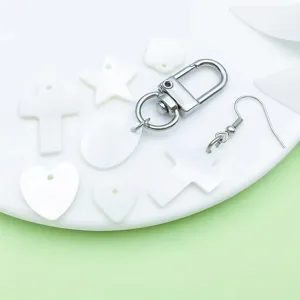 Gemischte weiße natürliche Muschel Kreuz Stern Herz Anhänger DIY Schmuck Zubehör Teile.