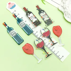 Acrylic wine bottle goblet pendant charms mixed styles DIY necklace bracelet jewelry making accessories.