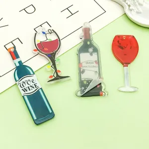 Acrylic wine glass bottle charms pendant DIY jewelry making accessories for bracelet necklace