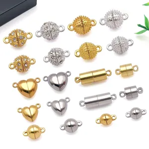 Assorted magnetic clasps for DIY jewelry making bracelets necklaces gold silver metal findings