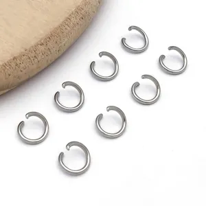 Stainless steel jump rings detail view, ideal for DIY making bracelets necklaces.