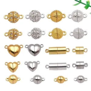 Mixed styles alloy magnetic clasps for DIY jewelry making, bracelet and necklace.