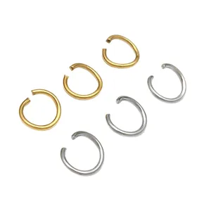 Stainless steel open jump rings for DIY jewelry making, gold and silver craft findings.