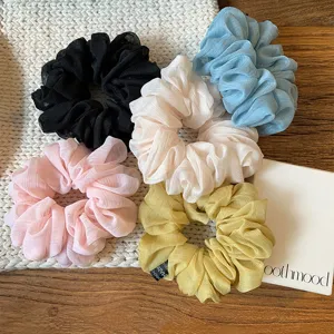 Set elastici per capelli in chiffon colorati, morbidi leggeri accessori per donne.