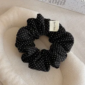 Scrunchie per capelli in tessuto a pois in stile coreano per donne accessori per capelli giornalieri