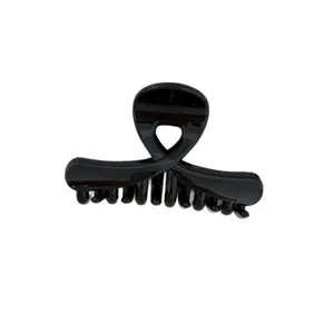 Korean Style Glossy Resin Cross Hair Claw Clip Medium Size Solid Color Shark Jaw Clip Elegant Hair Barrettes For Women Hair Styling