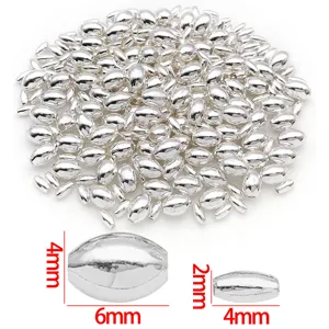 Silver plated metal beads DIY jewelry accessories spacing beads loose beads for bracelet making.
