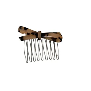 Peineta de Resina de Acetato Lazo Elegante Francés Antideslizante Dientes de Metal Horquilla Estilo Coreano Voluminizador Accesorios para el Cabello Mujer