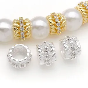 Exquisite DIY jewelry accessories with zirconia inlay and wheat leaf texture for your crafting.