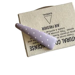 Pinces à Cheveux BB à Pois Couleur Bonbon Sucré Enveloppées de Cuir PU Pinces Métalliques Style Coréen Accessoires Femme