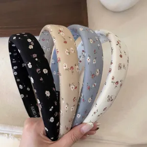 Diadema acolchada de flores aro de pelo dulce accesorio para el cabello diario lindo para mujeres