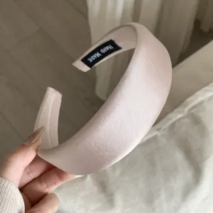 Französisches Satin Haarreif Glänzend Breit Haarspange Elegant Schick Damen Kopfschmuck
