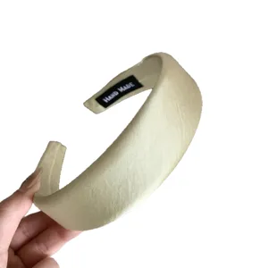 Satin Haarreif breit für Damen, glänzendes Haarband im französischen Stil, elegantes Accessoire für Alltag
