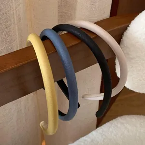 Koreanischer Stil Satin Einfarbig Dünn Stirnband Für Damen Elegant Mode Haarband Täglich Haarreif Zubehör
