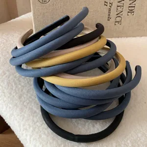 Einfarbiger Samt schmaler Haarreif koreanischer Stil eleganter Haarschmuck für Damen Detail