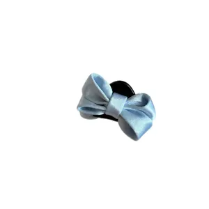 French Style Satin Bowknot Hair Claw Clip Solid Color Elegant Plastic Hair Accessory For Princess Updo Women Sweet Hairpin