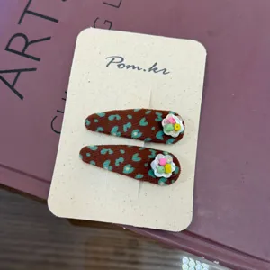 Pinza de pelo con estampado de leopardo retro de otoño coreano pasador lindo accesorios