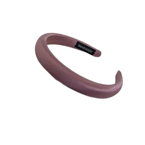 Women stylish satin padded headband solid color wide hair hoop fashion hair accessories