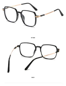 Thick frame anti-blue light glasses frame large square optical myopia fashion eyewear setup
