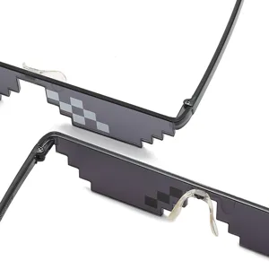 Nuevas gafas de sol pixel mosaico anime cuadrado moda gafas para fiesta cool estilo