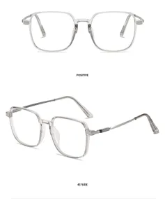 Clear square frame anti blue light optical glasses fashion transparent eyewear for daily wear