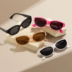 Conjunto de gafas de sol ojo de gato retro para mujer, monturas coloridas de tendencia