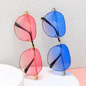 Gafas de sol de mujer degradado montura metal protección UV estilo elegante imagen principal