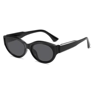 Gafas de sol de ojo de gato negras para mujer, gafas de sol con montura gruesa elegante.