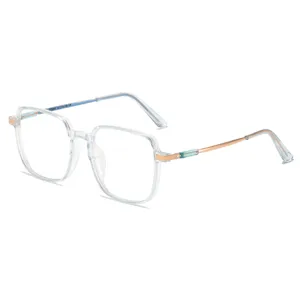 Transparent frame glasses for women men anti blue light prescription ready stylish optical eyewear