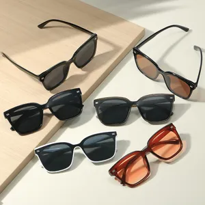 Trendy square sunglasses for women, oversized UV protection shades, stylish fashion eyewear.