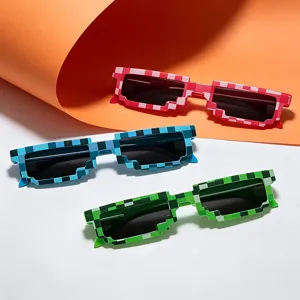 Pixel mosaic sunglasses novelty party glasses funny Thug Life eyewear for men and women