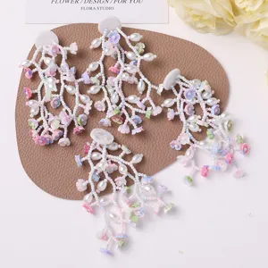 Pearl flower tassel beaded DIY accessories for holiday fairy style fashion craft and decoration
