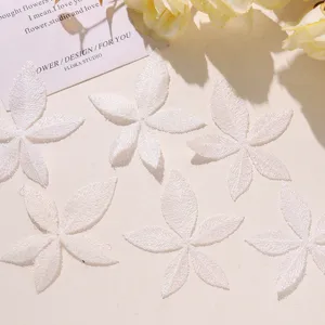 French Vintage White Lace Embroidered Flower DIY Seaside Vacation Style Earrings Hair Accessories Apparel Accessories