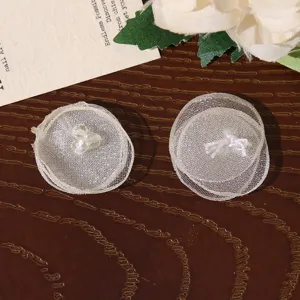 Mesh flower petals crystal beaded DIY handmade hair accessory clothing material detail view