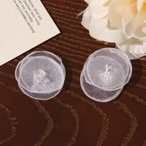 White organza mesh flower petals for DIY hair accessories and apparel sewing craft decor