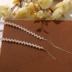 Franse dubbellaagse parelketting DIY zoete veelzijdige dunne ketting Hanfu accessoire