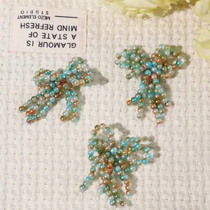 Handmade beaded crystal bow patch DIY decorative accessory for phone case shoes apparel
