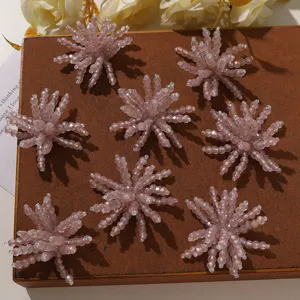 Rosa Kristall Perlen Blumen DIY Zubehör, glitzerndes Sternen Design für Handytasche Schuhe.