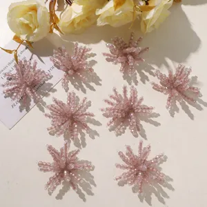 Rosa Kristall Perlen Blume DIY Dekorative Accessories Floral Brosche Schuh Blume Handyhülle Charms