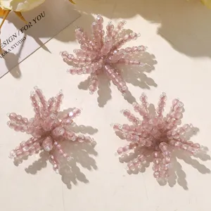 Rosa Kristall Perlen Blume DIY Brosche Schuhblume Handyhuelle Dekoration Zubehoer