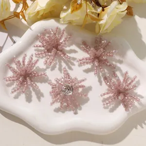 Rosa Kristall Perlen Blume DIY Zubehör, glitzerndes Feuerwerk Design für Handyhülle Brosche.