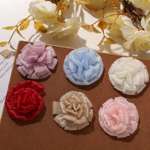 Accessori di fiori in rete multistrato per fermagli per capelli DIY vestiti cappello dettaglio