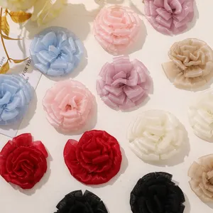 Fiore in rete multistrato accessori fai da te per fermagli, cerchietti, vestiti e cappelli decoro.