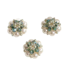 Handgemachte Perlen Kristall Blumen DIY Schmuck Accessoires Ohrringe Schuhdekorationen