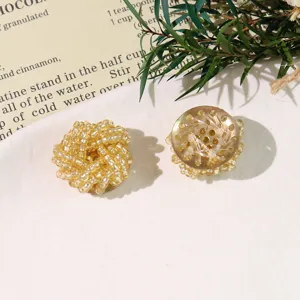 Simpatici perle gialle fiori DIY orecchini forcina scarpe ciondoli accessori artigianato