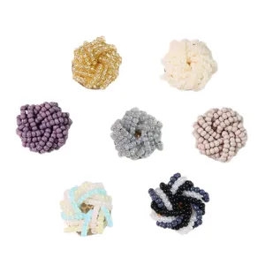 Accessori fai da te di fiori di perline colorate in stile coreano per orecchini e forcine.